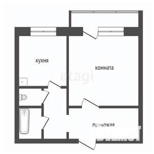 1-к квартира, вторичка, 41м2, 14/17 этаж