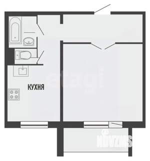1-к квартира, вторичка, 40м2, 7/10 этаж
