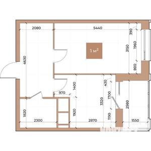 1-к квартира, строящийся дом, 43м2, 2/24 этаж