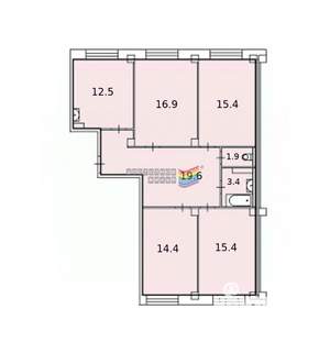 4-к квартира, вторичка, 100м2, 1/9 этаж