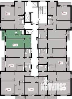 1-к квартира, вторичка, 42м2, 12/17 этаж