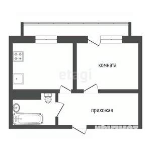 1-к квартира, вторичка, 42м2, 4/9 этаж