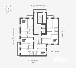 2-к квартира, вторичка, 65м2, 12/16 этаж