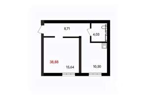 1-к квартира, вторичка, 39м2, 4/18 этаж