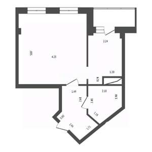 1-к квартира, вторичка, 47м2, 3/8 этаж