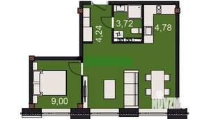 2-к квартира, вторичка, 45м2, 2/4 этаж
