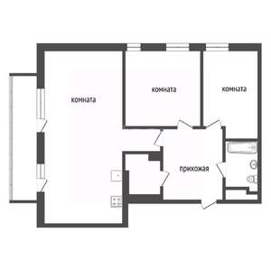 3-к квартира, вторичка, 96м2, 14/20 этаж