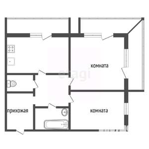 2-к квартира, вторичка, 87м2, 3/5 этаж