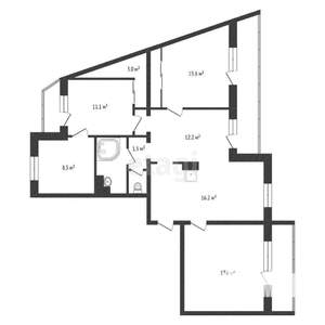 5-к квартира, вторичка, 92м2, 9/9 этаж