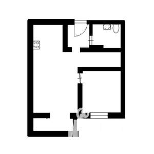 1-к квартира, вторичка, 67м2, 1/1 этаж