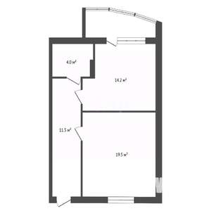 2-к квартира, вторичка, 49м2, 3/16 этаж