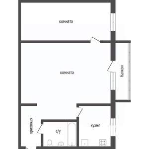 2-к квартира, вторичка, 45м2, 3/5 этаж