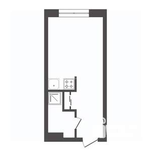 Студия квартира, вторичка, 14м2, 3/5 этаж