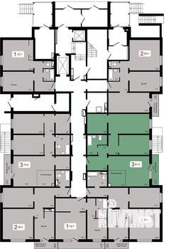 3-к квартира, вторичка, 82м2, 1/17 этаж