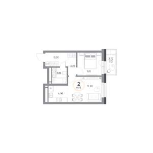 2-к квартира, вторичка, 41м2, 9/9 этаж