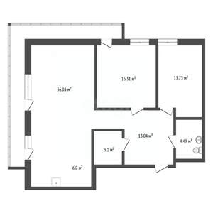 3-к квартира, строящийся дом, 98м2, 9/21 этаж