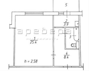 1-к квартира, вторичка, 41м2, 1/10 этаж