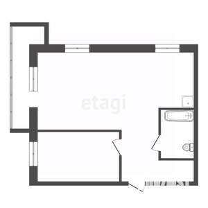 2-к квартира, вторичка, 45м2, 8/9 этаж