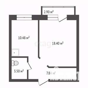 1-к квартира, вторичка, 39м2, 11/14 этаж
