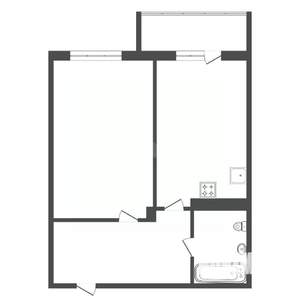 1-к квартира, сданный дом, 49м2, 6/8 этаж