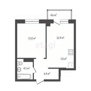 2-к квартира, вторичка, 58м2, 14/19 этаж