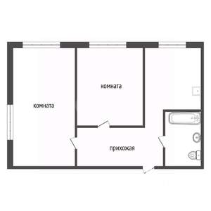 2-к квартира, вторичка, 46м2, 2/2 этаж