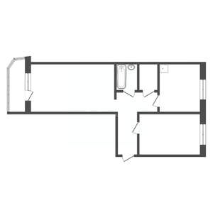 2-к квартира, вторичка, 50м2, 5/9 этаж