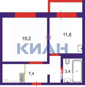 1-к квартира, вторичка, 46м2, 3/10 этаж