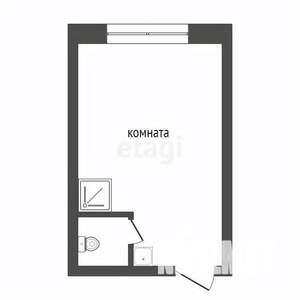 Студия квартира, вторичка, 14м2, 4/5 этаж