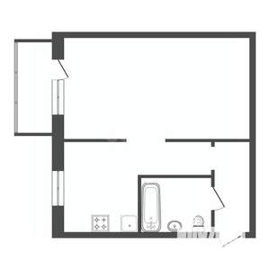 1-к квартира, вторичка, 33м2, 2/5 этаж