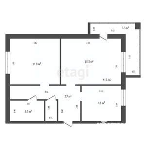 2-к квартира, вторичка, 47м2, 8/10 этаж