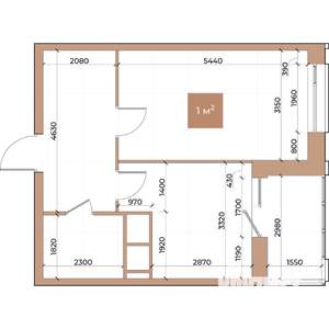 1-к квартира, строящийся дом, 43м2, 8/24 этаж