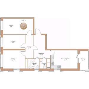 3-к квартира, вторичка, 88м2, 3/24 этаж