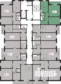 2-к квартира, вторичка, 56м2, 7/17 этаж