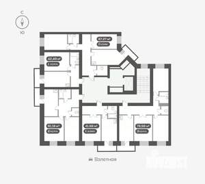 2-к квартира, вторичка, 67м2, 7/16 этаж