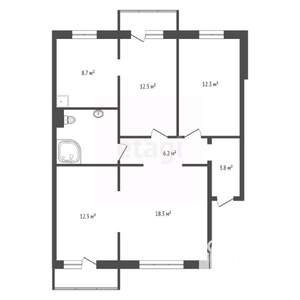 4-к квартира, вторичка, 81м2, 4/10 этаж