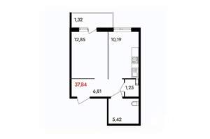 1-к квартира, вторичка, 38м2, 3/18 этаж