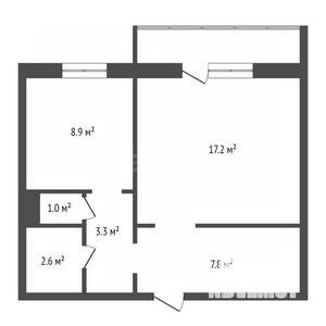 1-к квартира, вторичка, 41м2, 1/10 этаж