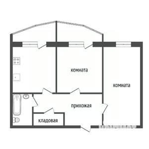 2-к квартира, вторичка, 60м2, 3/10 этаж