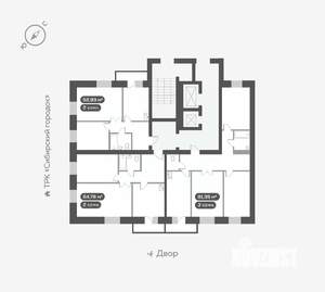 2-к квартира, вторичка, 53м2, 12/16 этаж