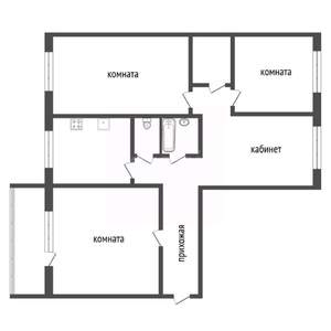 4-к квартира, вторичка, 83м2, 3/10 этаж
