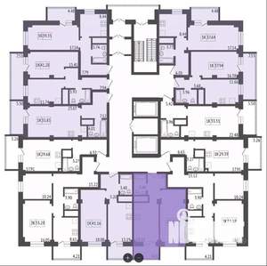 1-к квартира, строящийся дом, 40м2, 3/17 этаж