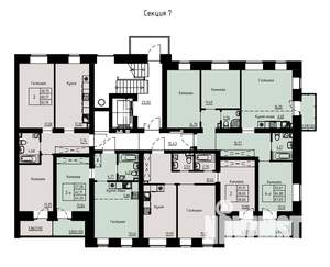2-к квартира, строящийся дом, 44м2, 8/8 этаж