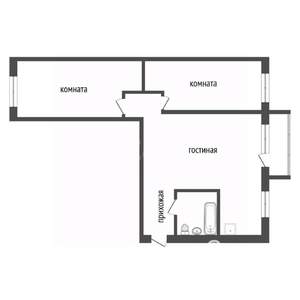 3-к квартира, вторичка, 60м2, 1/5 этаж