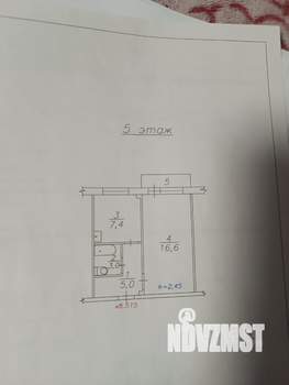 1-к квартира, вторичка, 33м2, 5/5 этаж