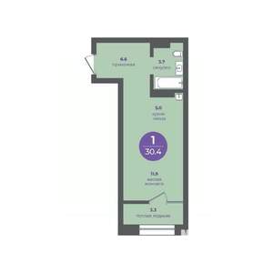 1-к квартира, вторичка, 30м2, 10/24 этаж