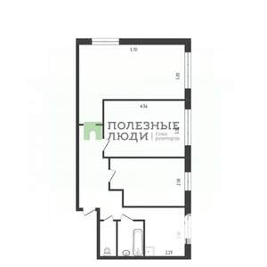 3-к квартира, вторичка, 60м2, 2/6 этаж