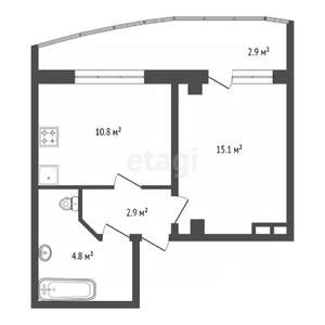 1-к квартира, вторичка, 39м2, 20/24 этаж