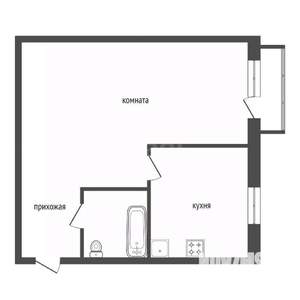 1-к квартира, вторичка, 36м2, 2/2 этаж