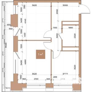2-к квартира, вторичка, 57м2, 2/24 этаж
